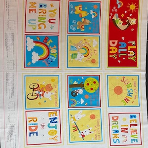 Cloth book panel, soft book panel, Multi Play All Day, fabric book panel