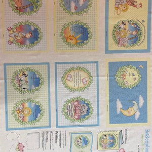 Cloth book panel, soft book panel, Bazooples Sweet Dreams, fabric book panel, animal book panel