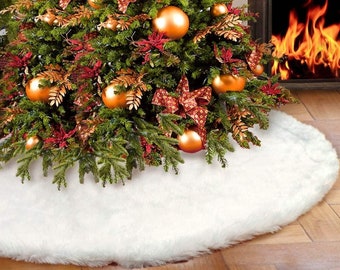 ZHOUSTOU Flauschige Baumdecke Weihnachtsbaum 90cm Christbaumdecke Rund Weihnachtsbaum Rock Weiß Christbaumständer Teppich Decke Weihnachtsbaum Deko ZHOUSTOU Flauschige Baumdecke Weihnachtsbaum 90cm Christbaumdecke Rund Weihnachtsbaum Rock Weiß Christbaumständer Teppich Decke Weihnachtsbaum Deko