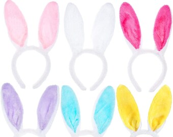 6 x Bunny Ears Bunny Headband Rabbit Ears Easter Bunny Easter Decorations Easter Accessories Easter Fancy Dress Easter Headband