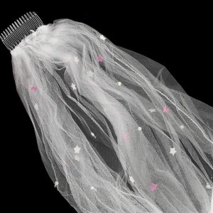 Ladies Bride To Be Veil With Stars & Diamantes | Great For Hen And Bachelorette Parties | Novelty Hen Party Accessories | Bride To Be Fun!