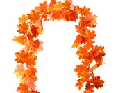 Artificial Autumn Garland Decoration 6ft Maple Leaf Fall Home Decor Autumn Wreath Accessory Brown Autumn Leaves Garland