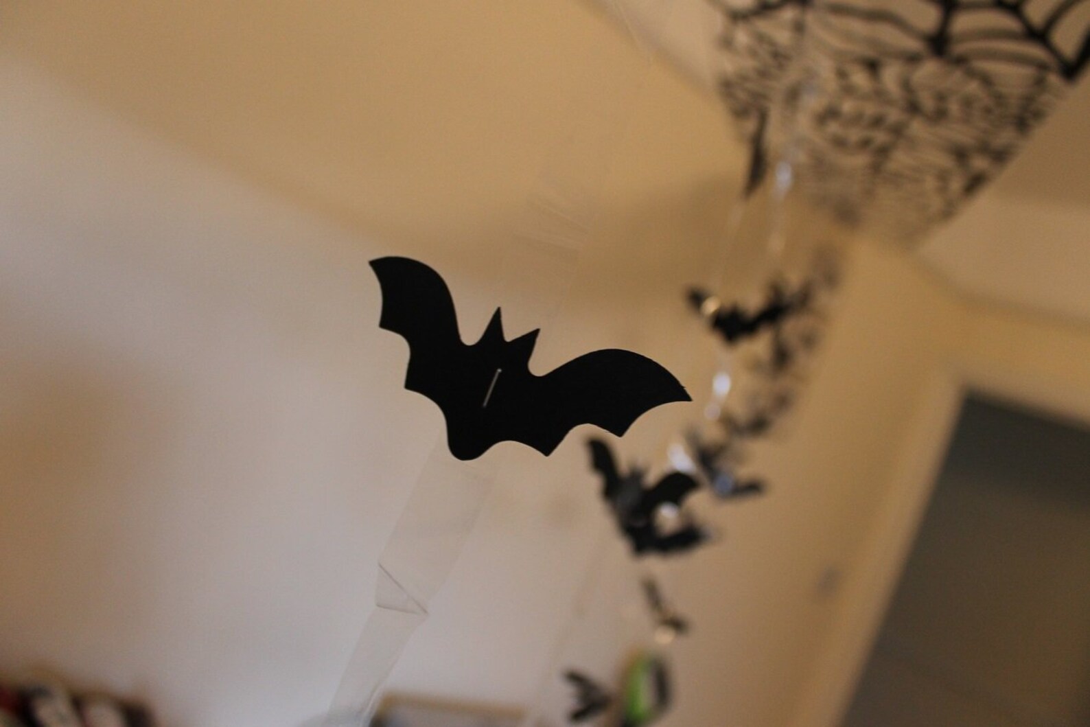 Hanging Bat Decoration Foil Ceiling Decorationhalloween Etsy