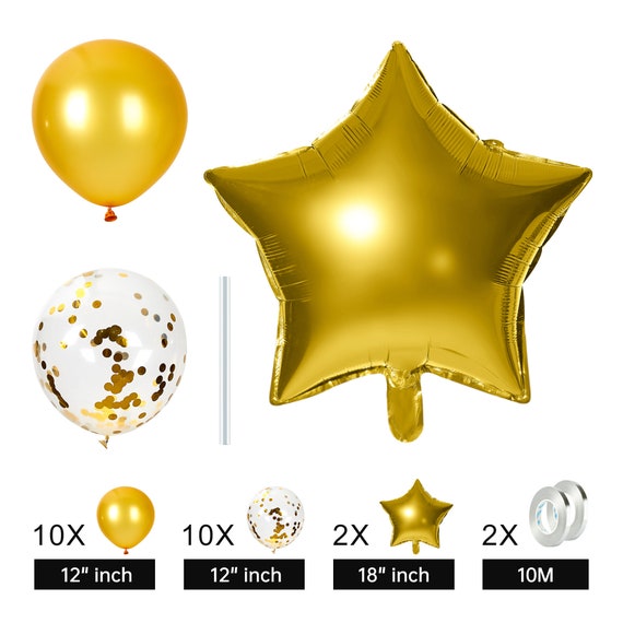 Sachet de 6 ballons à confettis - Joyeux Anniversaire - Collection