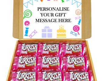 Frys Turkish Delight Gift Box - 9 x Mini Turkish Delight Chocolate Box Letterbox Gifts - Cadburys Turkish Chocolate Fathers Day Gift Box