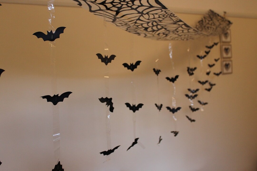 Hanging Bat Decoration Foil Ceiling Decorationhalloween - Etsy UK