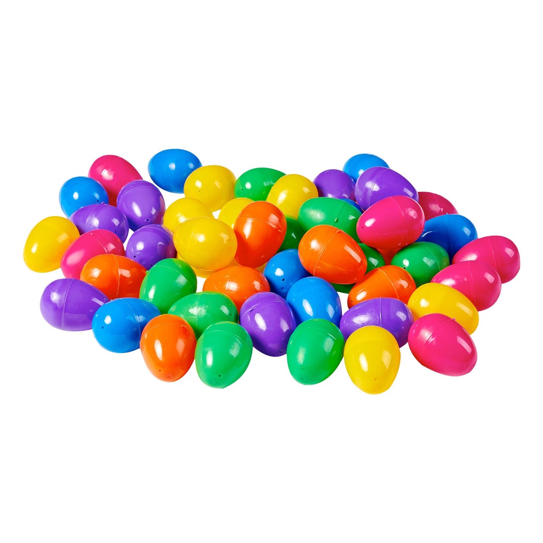 50 X Plastic Egg, Fillable Egg, Easter Eggs, Plastic Easter Eggs