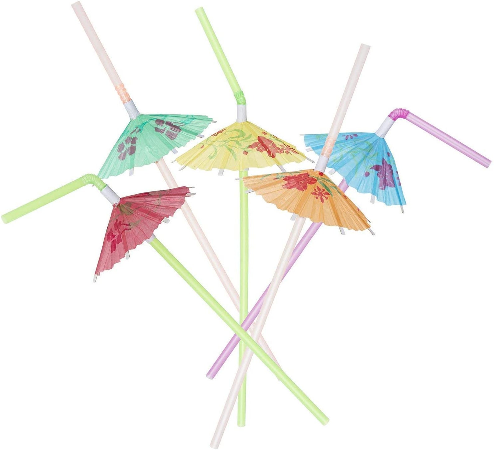 Umbrella Straws Pack of 30 Tropical 3D Umbrella Straws Etsy