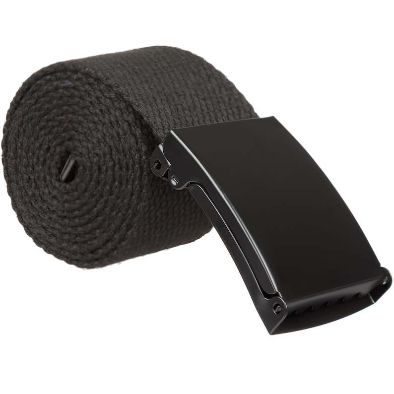 New Canvas Webbing Unisex Adjustable Belt Mens Plain Belt Etsy UK