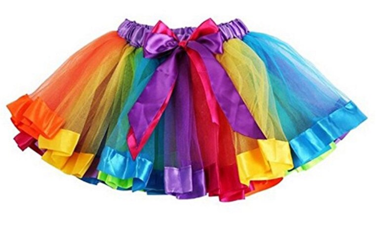girls rainbow tutu dress