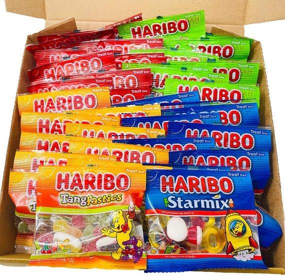 Haribo Sweets 40 sacchetti di caramelle 4 varietà, dolci per bambini e  adulti, scatola di caramelle, cesto Haribo, regalo di compleanno o regalo -   Italia