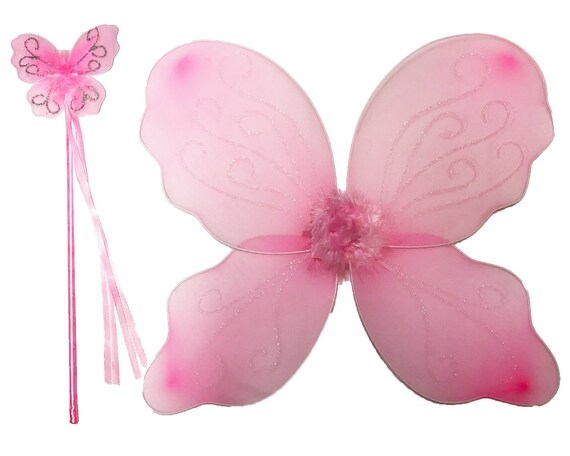 pink fairy wings and wand