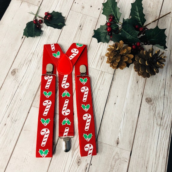 Christmas Clip-on Braces Mens Trouser Suspenders Novelty Secret