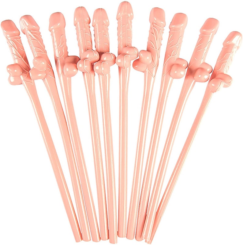 Nude Skin Willy Straws, Available in Packs of 5/10/15/20/25/30, Hen Parties, Bridal Showers, Bachelorette, Novelty Hen Party Supplies 