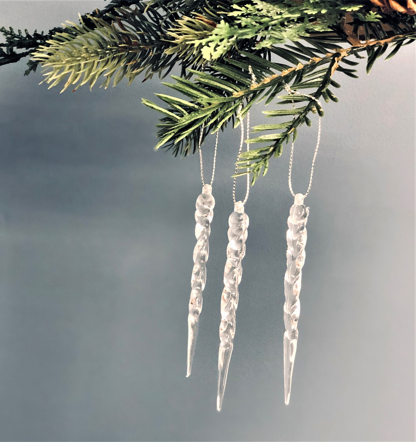 Pack of 12 Icicles for Christmas Tree Christmas Tree Hanging Etsy UK