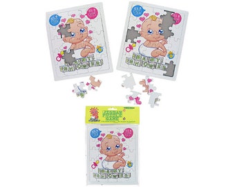 Babyshower puzzel | Babyshowerspellen | Puzzels voor een babyshower | Pakket bevat 2 puzzels | Eenvoudige en leuke gezelschapsspellen voor iedereen