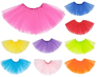 Girls Silk Tutu Skirt, Kid's Ballet Petticoat. Will Fit Children 3-8 Years. Pick Your Colour! Perfect For Dress Up, Dance Events And Parties