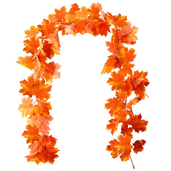 Autumn Garland Decoration 6ft Maple Leaf Garland Fall Home Autumn Decor Autumn Wreath Accessory Autumn Leaves Artificial Garland