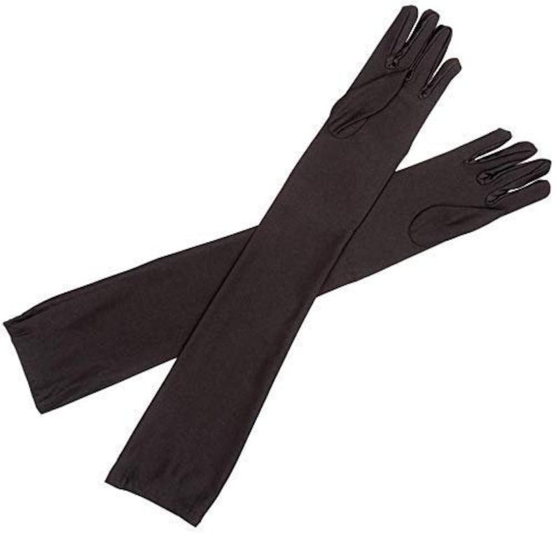 Elegant Ladies Black Opera Gloves Soft Elbow Length Fashion Etsy UK