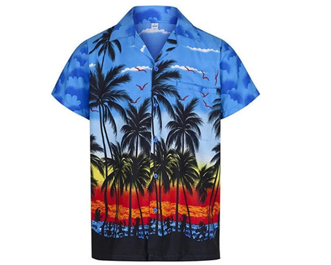 Disfraz de Hawaiano Azul para Hombre