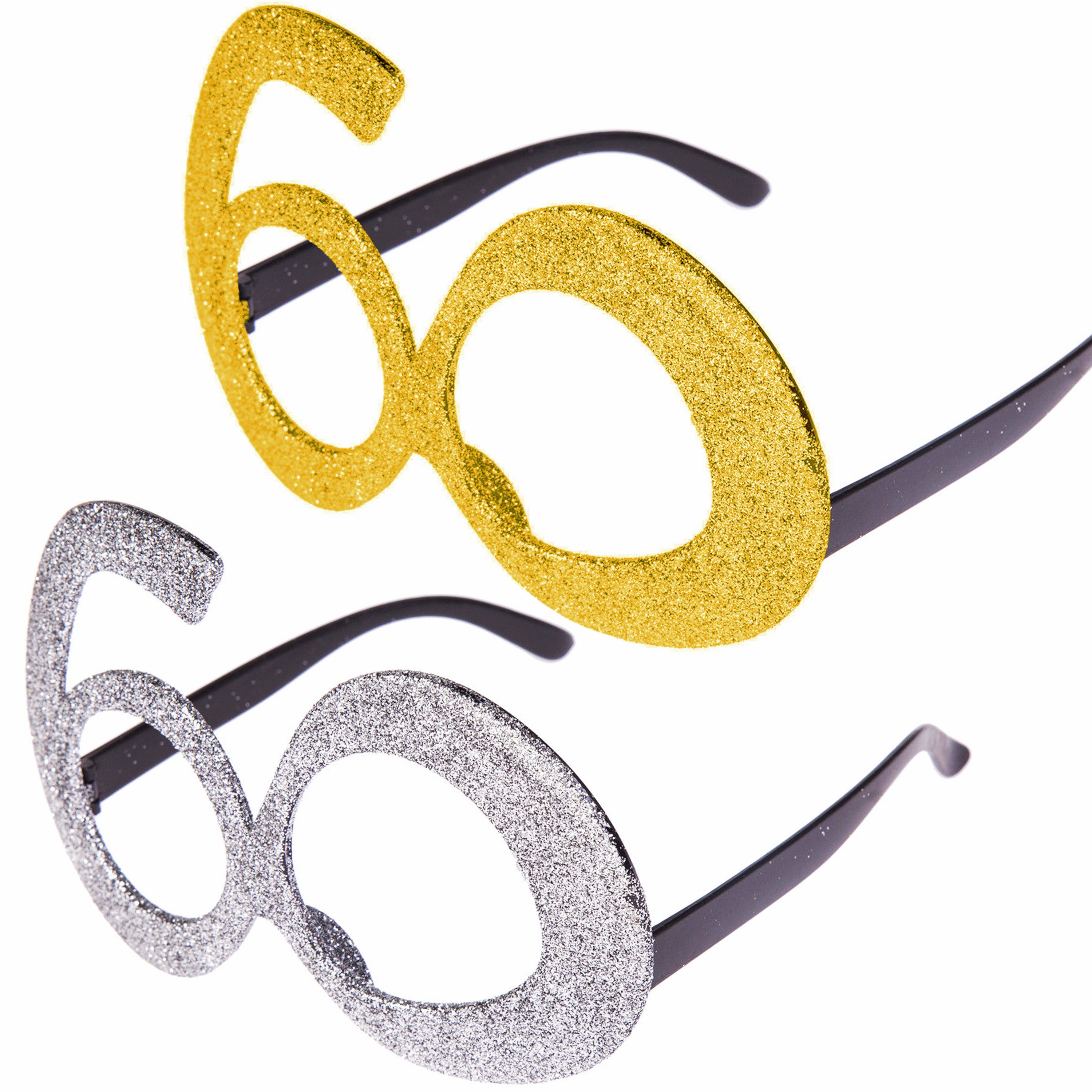 Age 60 Birthday Glasses Choose Silver or Gold Novelty Etsy UK