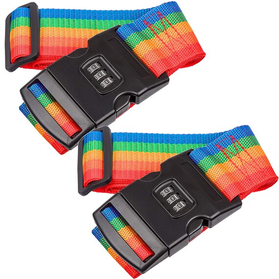 rainbow luggage strap