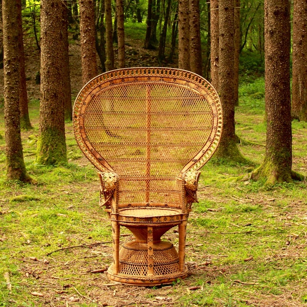 Emmanuelle, Originele Vintage Peacock Chair, Italië, jaren 70