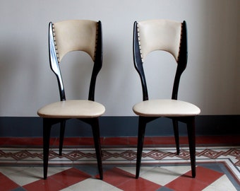 Susine, Mid-Century Dining Chairs, Set of 2, Italy, 1950s