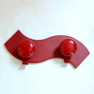 Bottoni, Vintage Space Age Minimalist Plastic Coat Rack by L.Caramella for Con&Con, Italy, 1970s