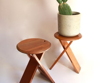 Banketti, Vintage set of 2 wooden Stools by Butzke, 1990s