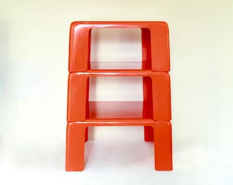 Vintage Mario Bellini &#39;4 Gatti&#39; Stackable Side Tables, Set of 3, 1967