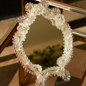 Difileja, Vintage Murano Glas Spiegel, Italien, 1970er Jahre