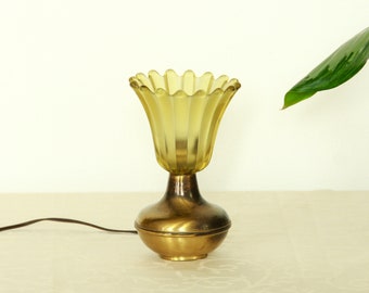 Fiore, Ancient Mid-Century Glass Table Lamp, Italy, 1940s