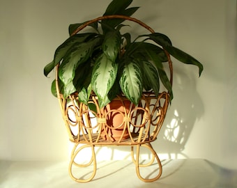 Adele, Mid-Century Bamboo Plant Holder, Italy, 1960s