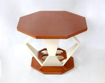 Otto, Vintage Space Age Coffee Table with Bottle Holder, Italy, 1970s