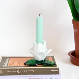 Bucaneve, Vintage Murano Flower Candle Holder, Italy, 1970s