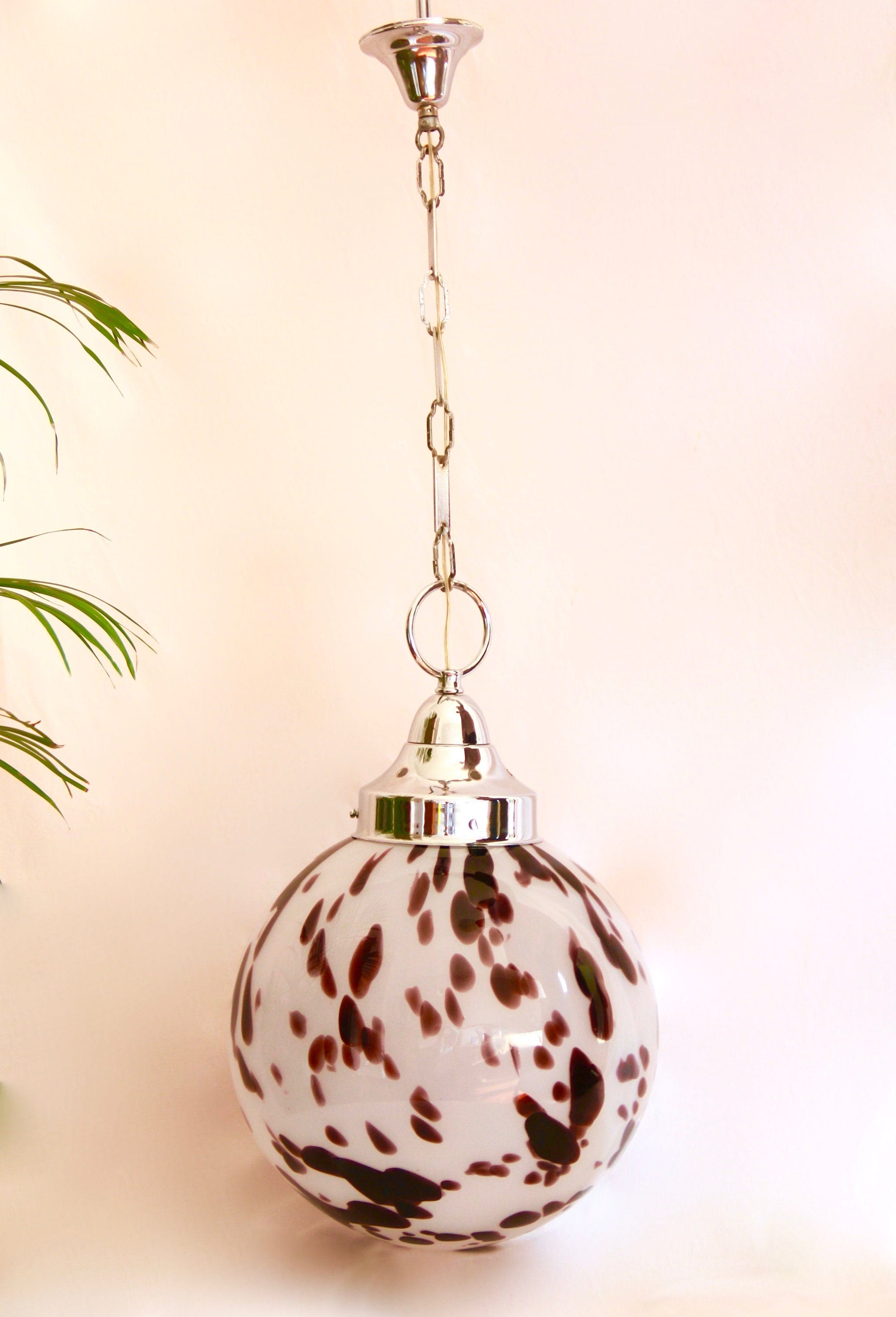 Milka, Space Age Murano Pendant, Italie, Années 1970