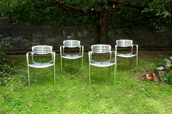 Toledo, Metal Chair by Jorge Pensi for Amat 3, Spain, 1980s Toledo, Metal Chair by Jorge Pensi for Amat 3, Spain, 1980s