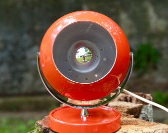 Mandarino, Orange Space Age Table Lamp, Italy, 1960s