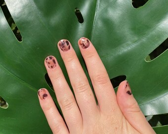 Tortoise Shell Nail Etsy