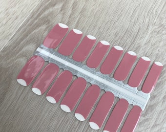 Pink Half Moon Nail Wraps / Nail Strips / Nail Stickers UK