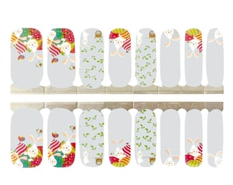 Easter Bunny Nail Wraps nails, Solid nail polish strips, Cute nails, cute nail wraps, Easter Nails