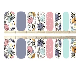 Easter Egg Nail Wraps nails, Solid nail polish strips, Cute nails, cute nail wraps, Easter Nails