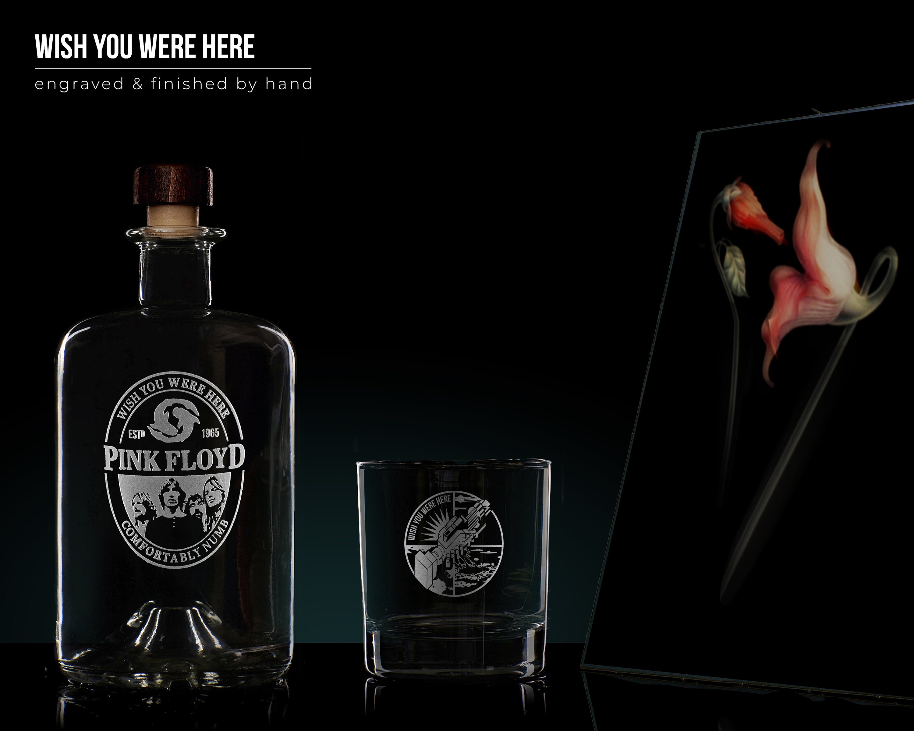 Pink Floyd Engraved Gin Glass Gift Set Pink Floyd Engraved Etsy