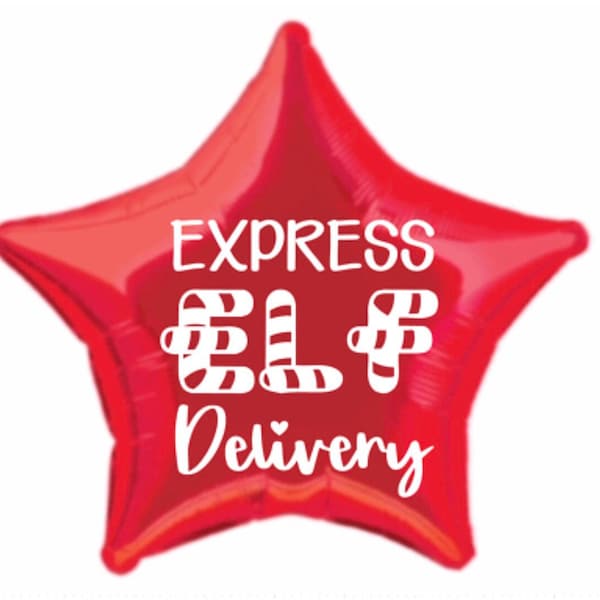 Express Elf Delivery Vinyl Decal - perfect for balloons