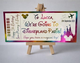 We’re Going To Disneyland - foil ticket- fully personalised