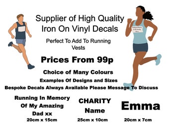 Iron Vinyl Decal - Perfect To Add To Running Vests