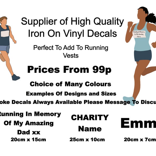 Iron Vinyl Decal - Perfect To Add To Running Vests