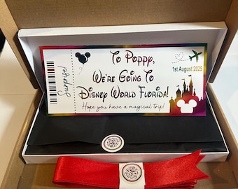 We’re Going To Disney World Florida- foil ticket- fully personalised