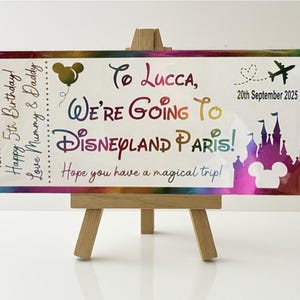 Andiamo a Disneyland - biglietto foil - completamente personalizzato